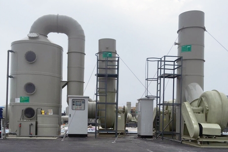 某市環保產業公司在使用萬通玻璃鋼離心風機