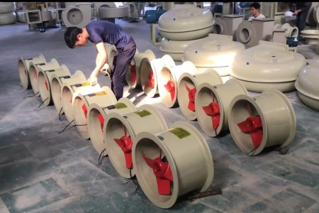 万通BFT35-11防腐防爆玻璃钢轴流风机 管道式风机 低噪声圆筒风机